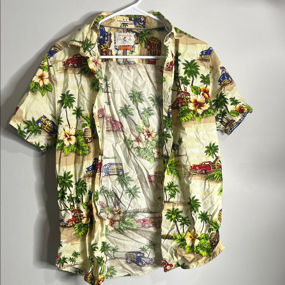 Denim & Flower Tropical Car Print Shirt
